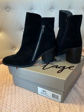 Stack heel boots